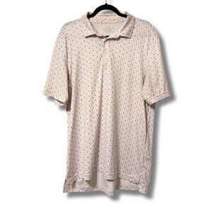 Vineyard Vines Performance Polo Shirt Men's Size L — Martini & Cigar Print